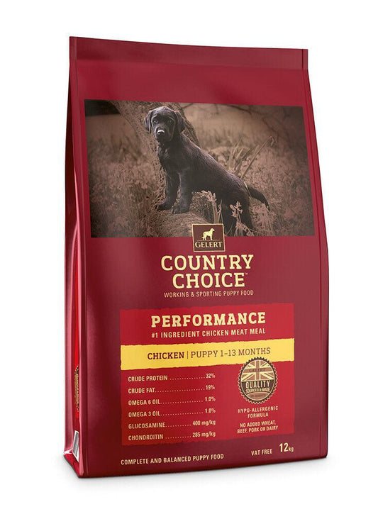 Gelert Country Choice Puppy Performance Chicken 12kg VAT FREE - North East Pet Shop Gelert