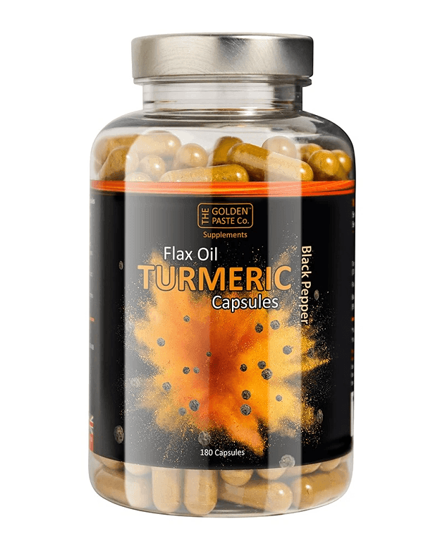 Golden Paste Flax Oil Turmeric 180 Caps - North East Pet Shop Golden Paste Company