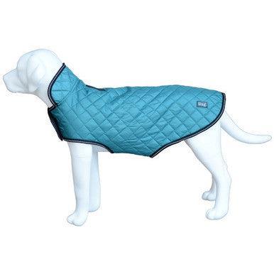 Henry Wag Teal Quilted Dog Jacket Large 55cm - North East Pet Shop Henry Wag