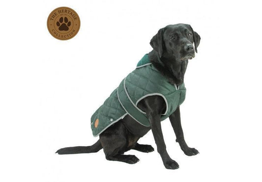 Heritage Green Quilted Coat XXL - North East Pet Shop Ancol