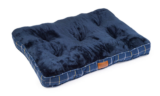 House of Paws Navy Check Tweed Boxed Duvet Large - North East Pet Shop House of Paws