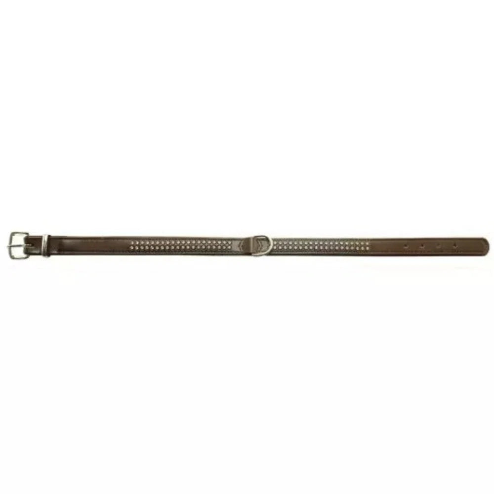 Nobby Double Back Swarovski Crystal Collar Brown 17mm x 47cm