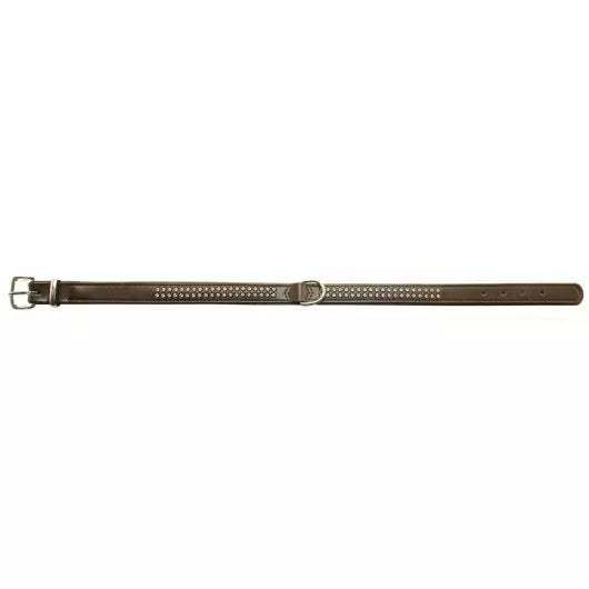 Nobby Double Back Swarovski Crystal Collar Brown 22mm x 47cm