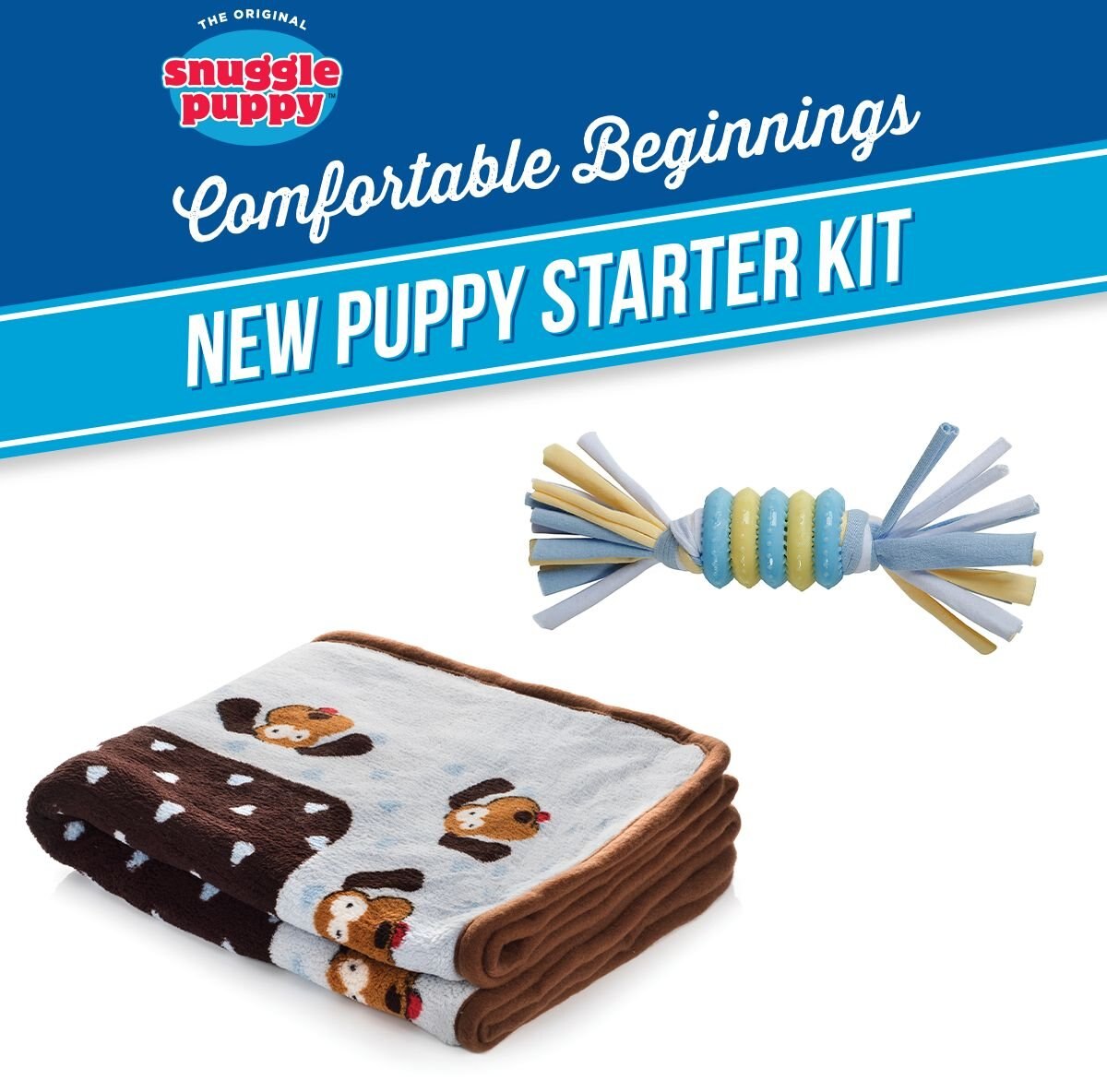Snuggle Puppy New Puppy Starter Kit – Blue
