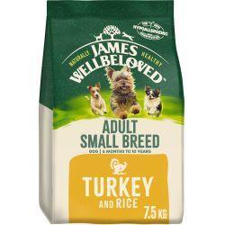 James Wellbeloved Adult Small Breed Turkey & Rice Dog Food - 7.5kg - North East Pet Shop