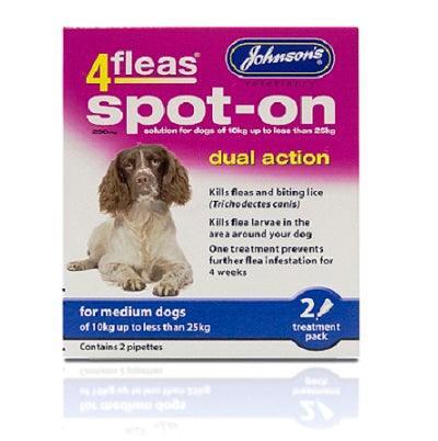 JVP 4Fleas Spot-On Medium Dog 2 pipettes