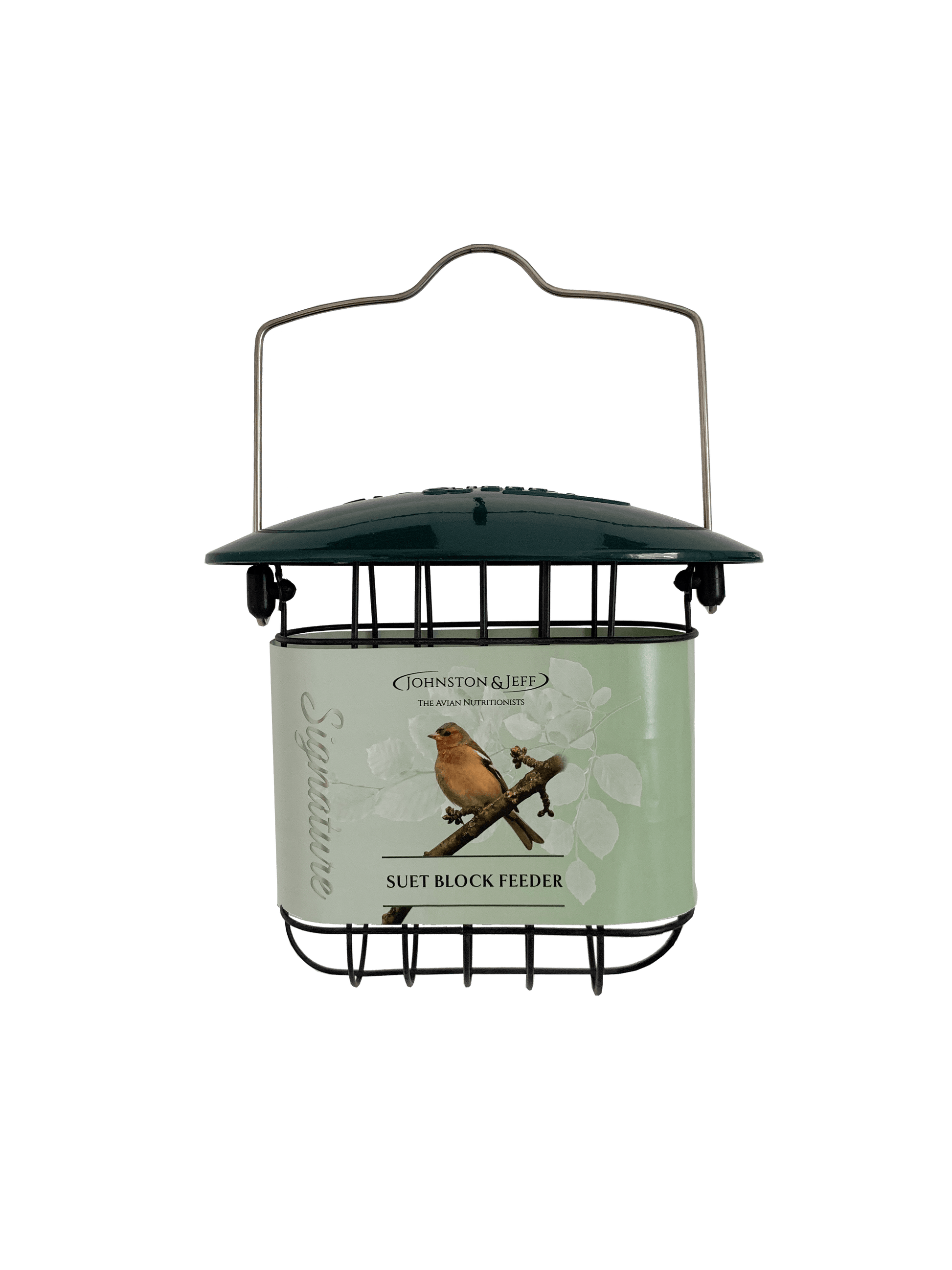Johnston & Jeff Green Cast Suet Block Feeder 12cm - North East Pet Shop Johnston & Jeff