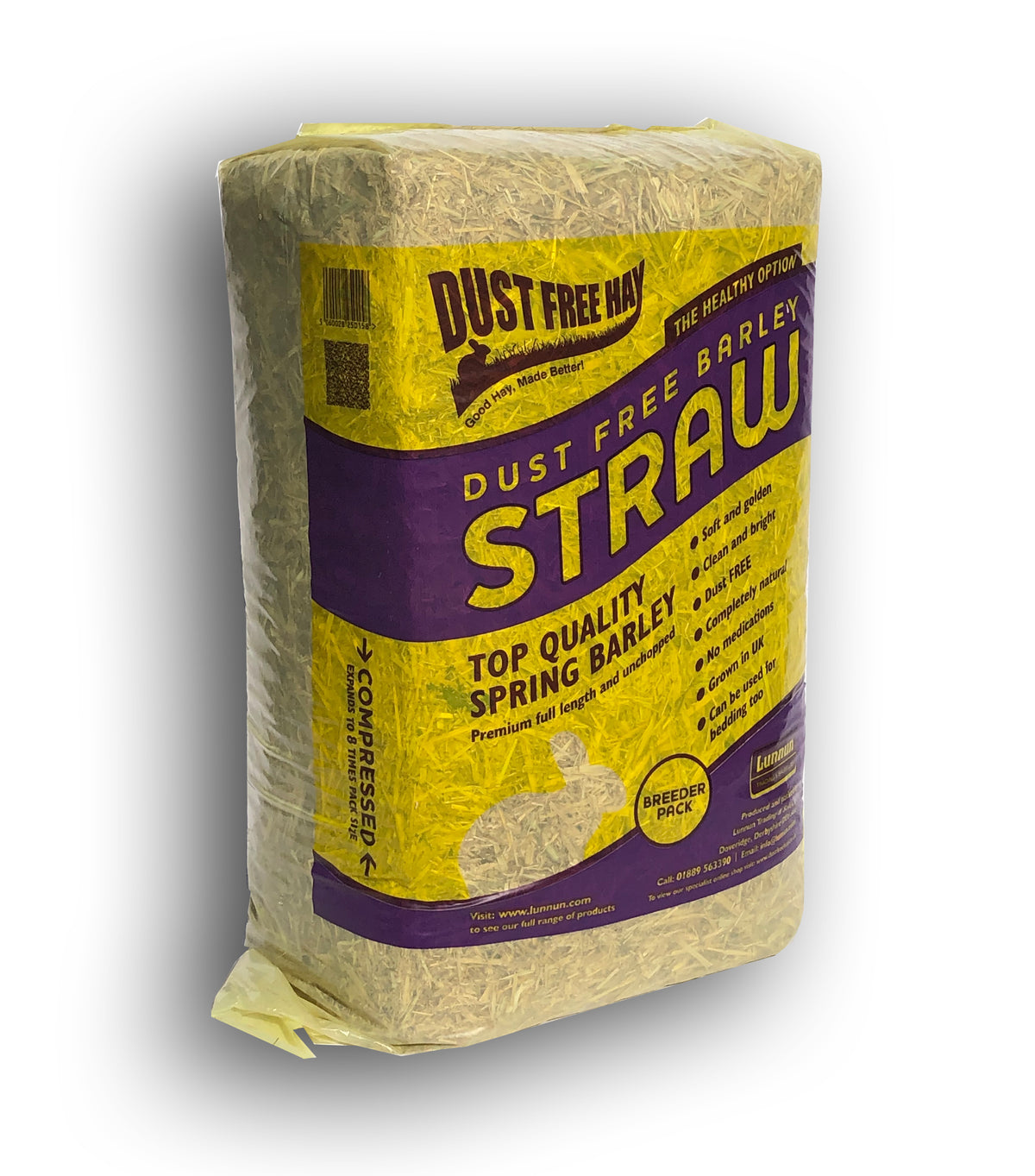 Lunnun Dust Free Barley Straw Breeder Bale 6kg