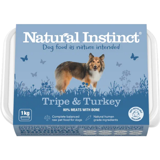 Natural Instinct Natural Tripe & Turkey 1kg - North East Pet Shop Nutriment
