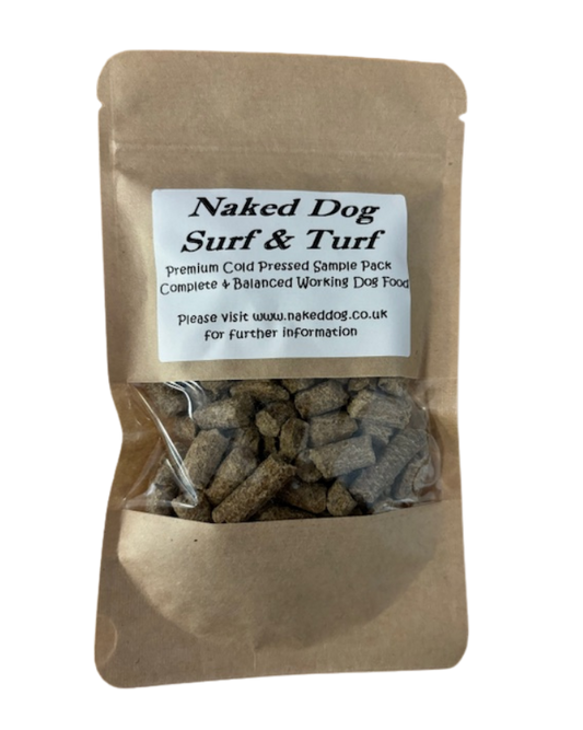 Naked Dog Cold Pressed Surf and Turf sample
