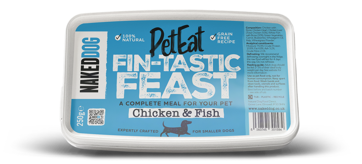 Naked Dog PetEat Fintastic Feast Chicken and White Fish 250g