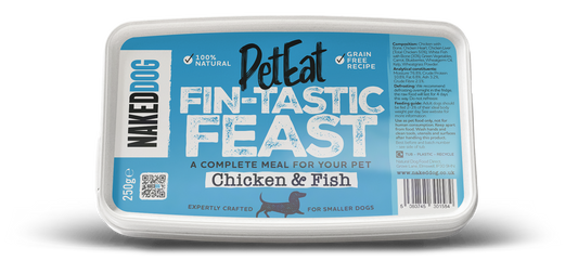 Naked Dog PetEat Fintastic Feast Chicken and White Fish 250g