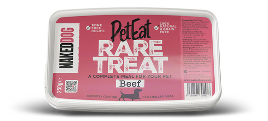 Naked Dog PetEat Rare Treat Beef 250g