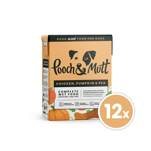 Pooch & Mutt Chicken Pumpkin 375g 12 Tetra Pack - North East Pet Shop Pooch & Mutt