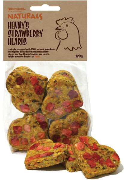 Henny Hen Strawberry Hearts 120g