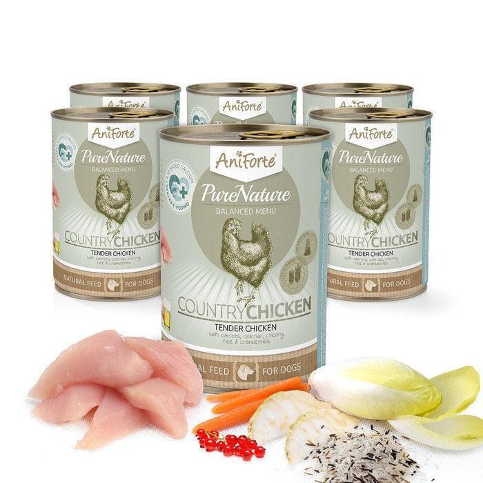 PureNature Country Chicken - Wet food for dogs - 6 x 800 g - North East Pet Shop Aniforte