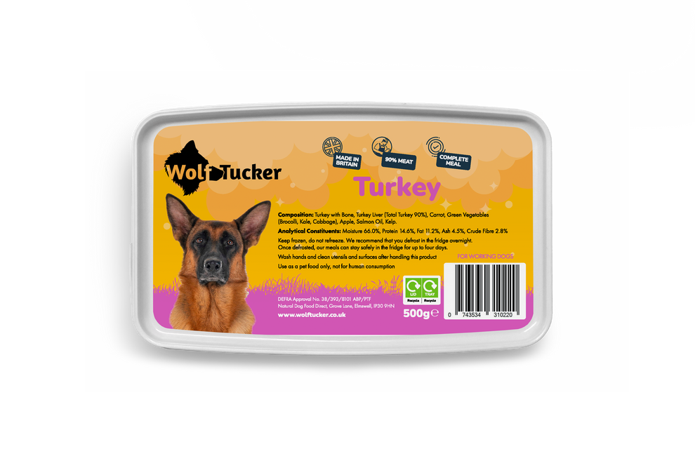 Wolf Tucker Working Dog Turkey Meal 500g