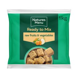 Natures Menu Ready To Mix Raw Fruit & Vegetables Nuggets, 1kg