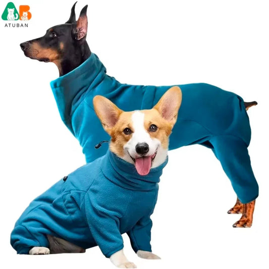 Dog Winter Fleece - blue-1 / xxs