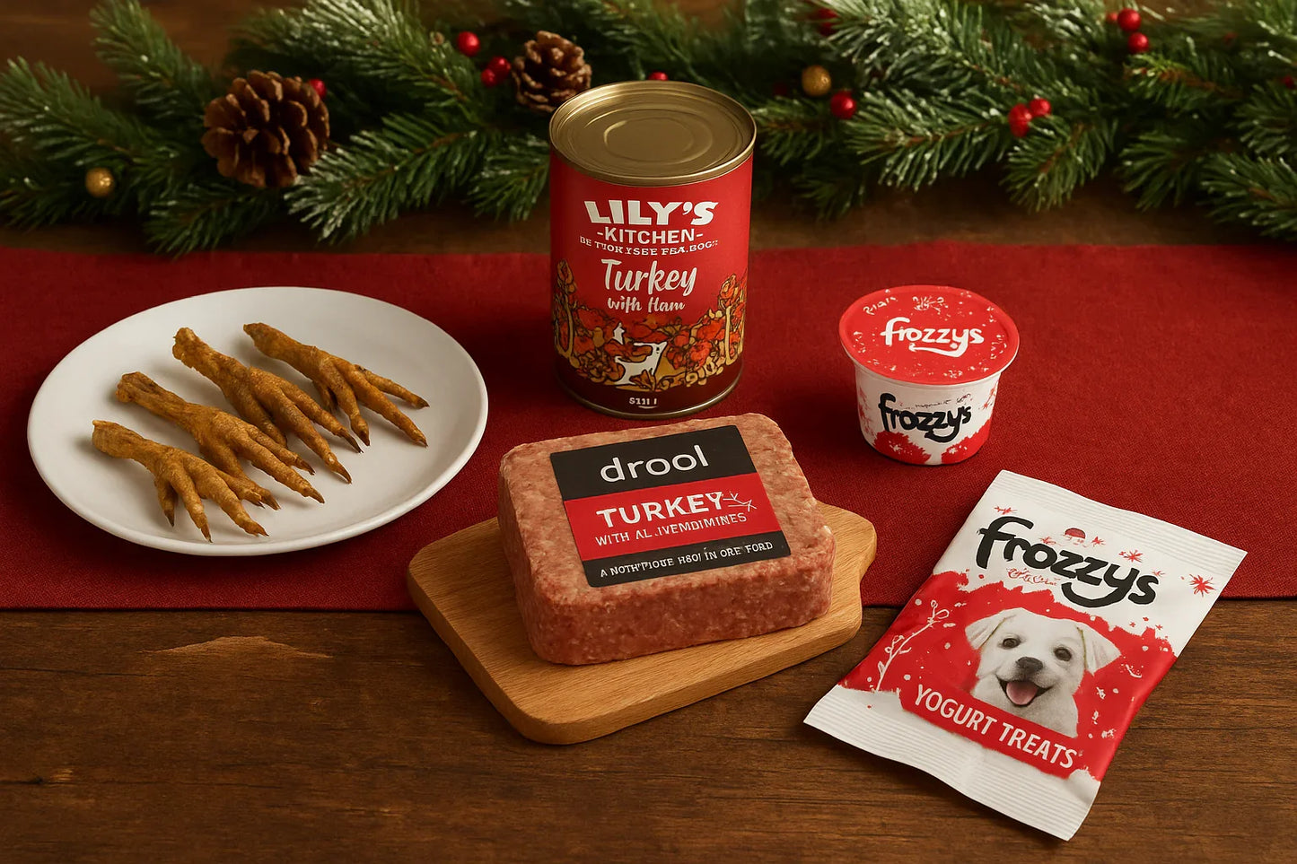 Santa Paws 3-Course Christmas Dinner - Raw Dinner & Frozen Desert