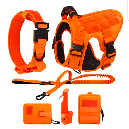 Military Grade Tactical Dog Harness Set
