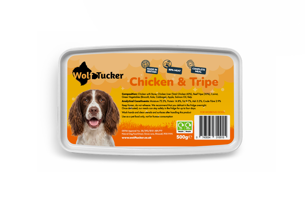 Wolf Tucker Working Dog Chicken & Tripe Meal 500g