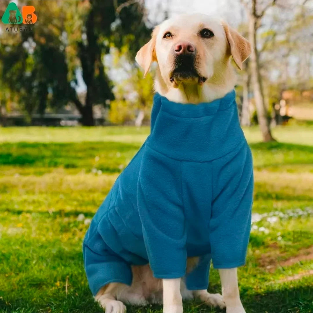 Dog Winter Fleece - blue-1 / large-1
