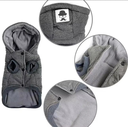 Winter Warmer Dog Jacket - Navy / small-1