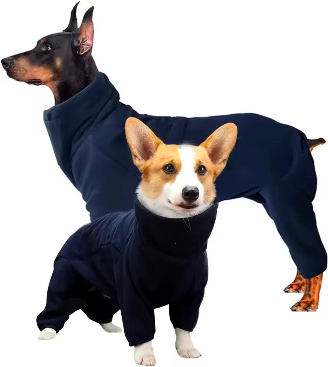Dog Winter Fleece - black-2 / xxs