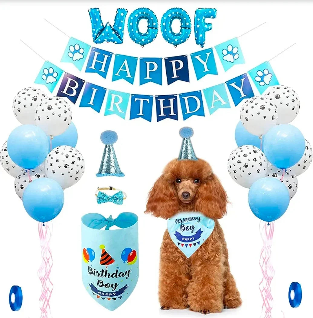 Dog Birthday Party Supplies - Boy/Girl - Pink