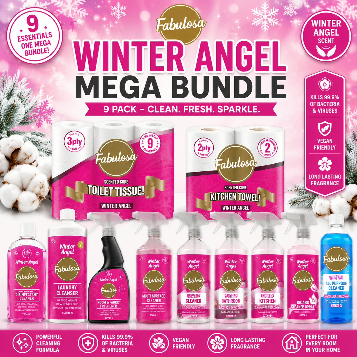 Fabulosa Ultimate Winter Angel Household Cleaning Mega Bundle