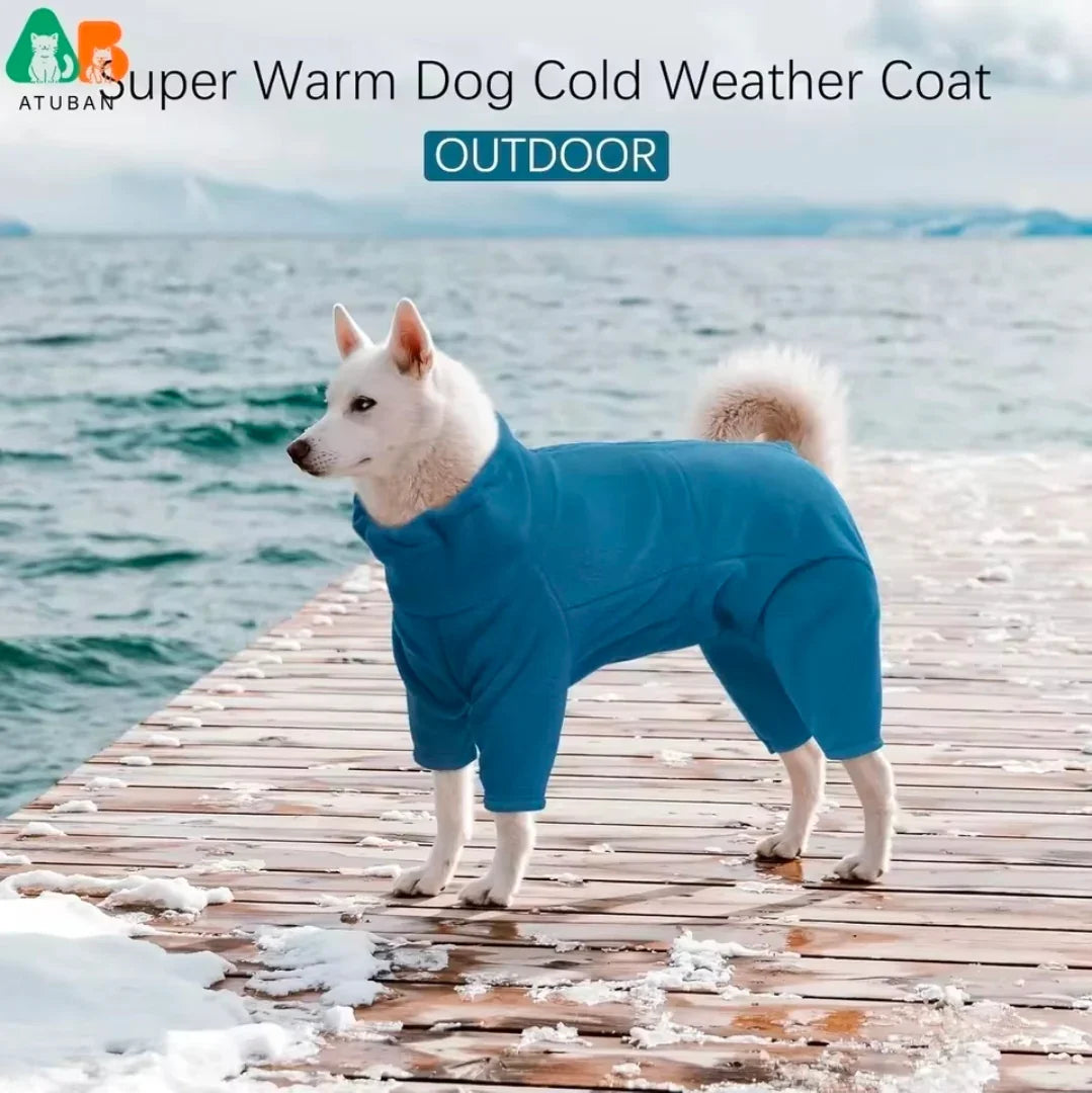 Dog Winter Fleece - blue-1 / small-1