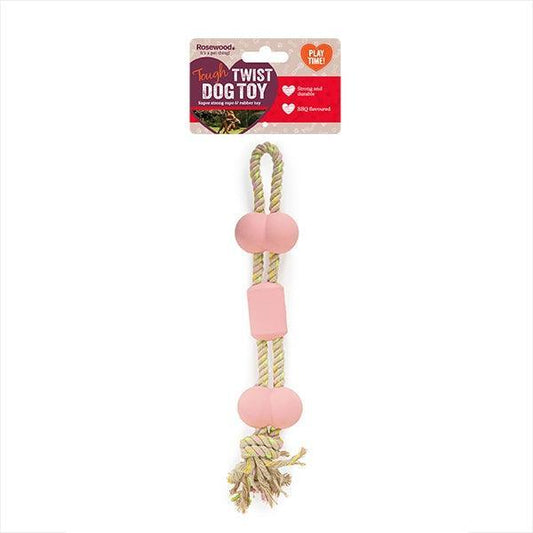 Rosewood BBQ Rubber & Rope Bone x4 - North East Pet Shop Rosewood