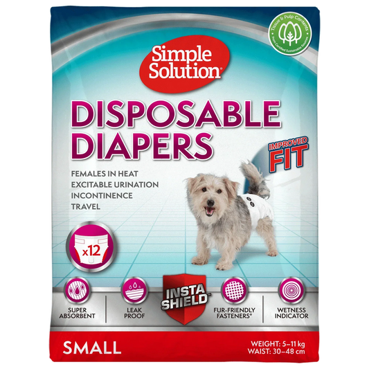 Simple Solution Bitch Disposable Diapers x 12 - Small - North East Pet Shop Simple Solution