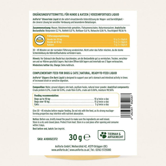 Slippery Elm Bark Liquid - To help with vomiting & diarrhoea - 14 x 30g