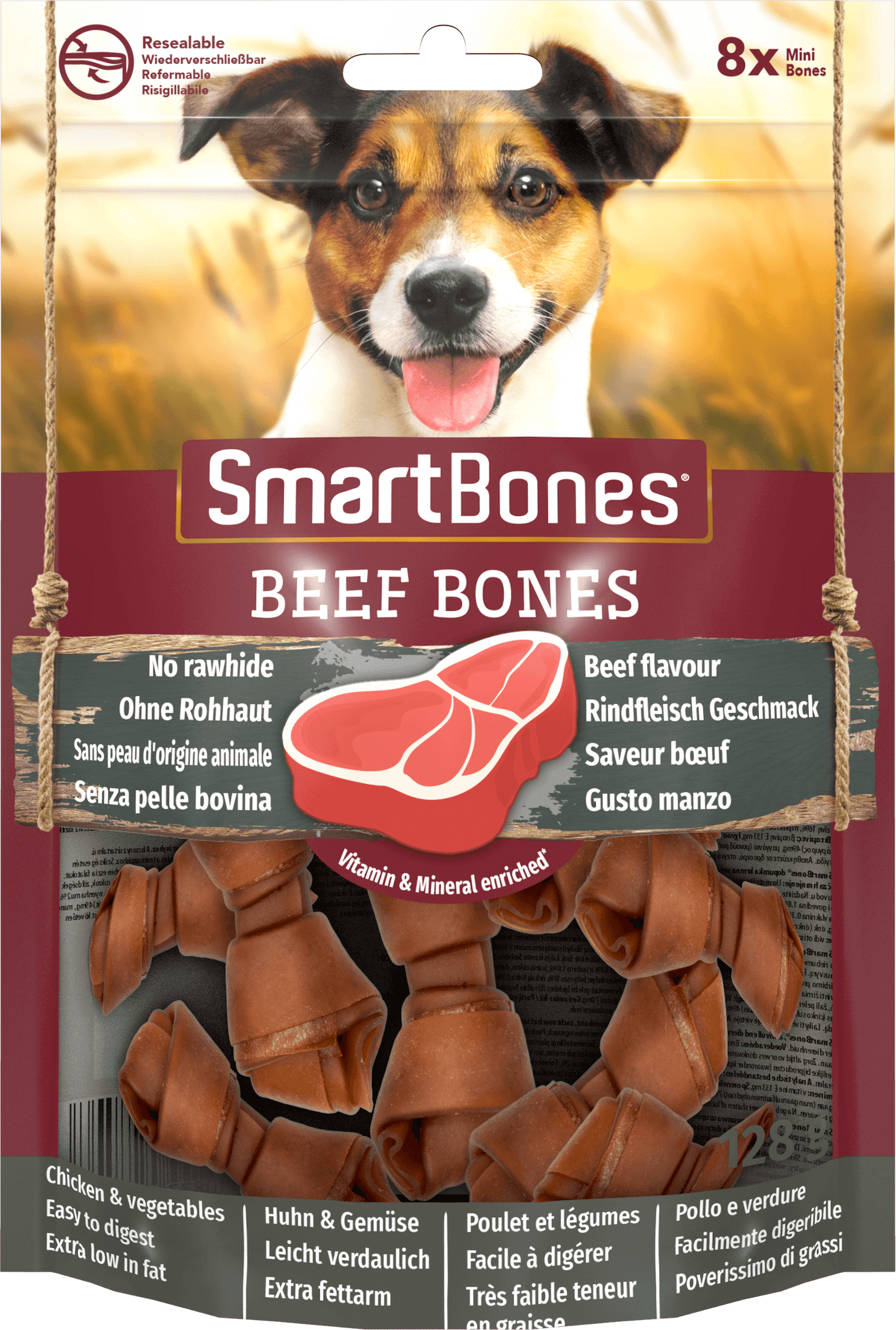 SmartBones Beef Mini 8pc x 7 - North East Pet Shop SmartBones