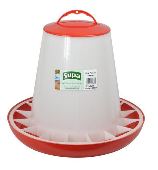 Supa Red and White Poultry Feeder 6kg