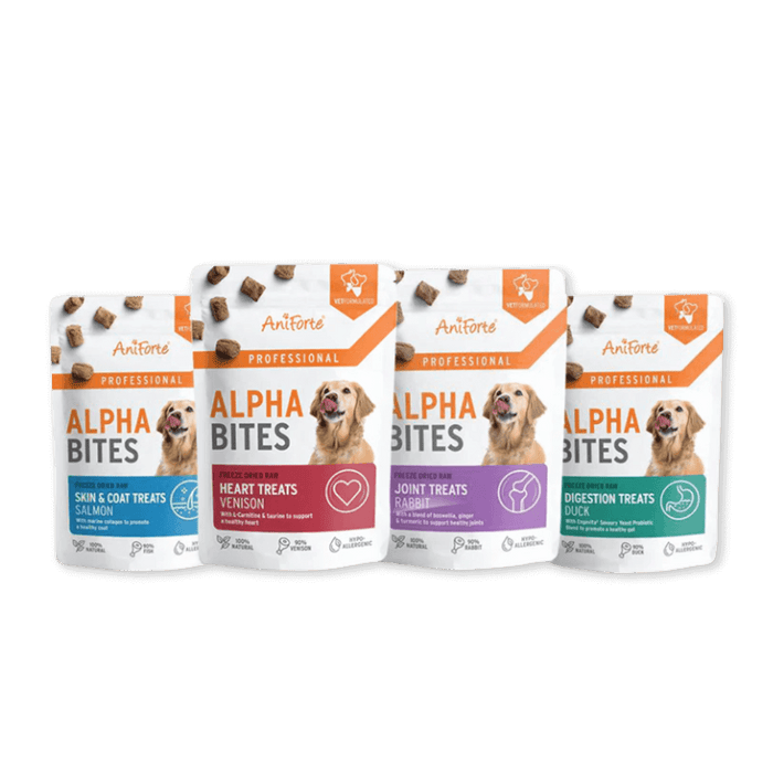 The Alpha Bites Collection Freeze-dried raw treats with functional benefits