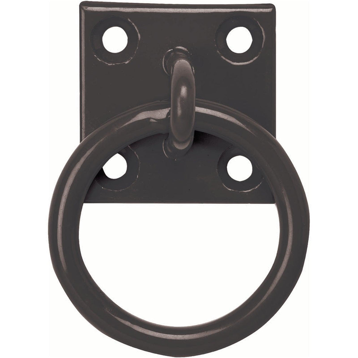 Tie Ring on Plate Black