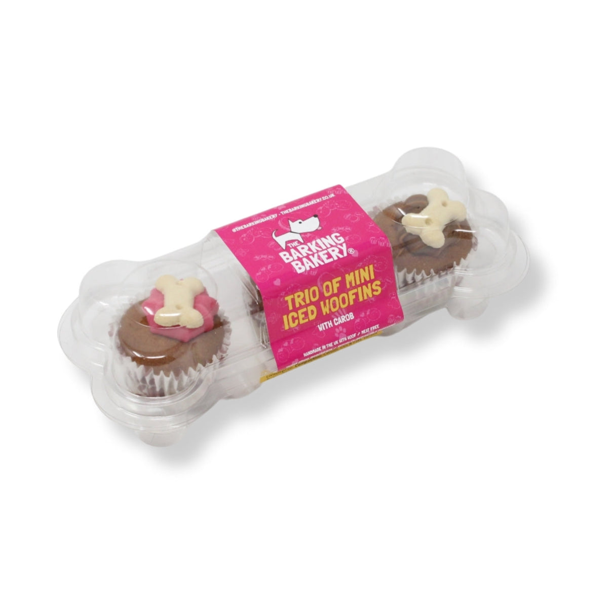 The Barking Bakery Mini Iced Trios product packaging