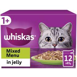 Whiskas 1+ Mixed Menu Adult Wet Cat Food Pouches in Jelly 48 pack 85g - North East Pet Shop Whiskas