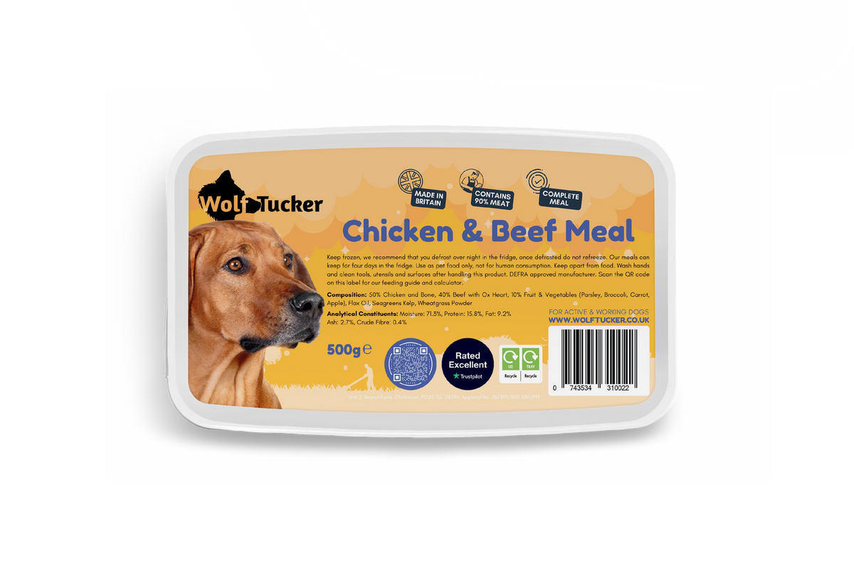 Wolftucker Working Dog Chicken and Beef 500g
