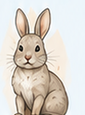 Illustrated rabbit for Hebburn Bunnies
